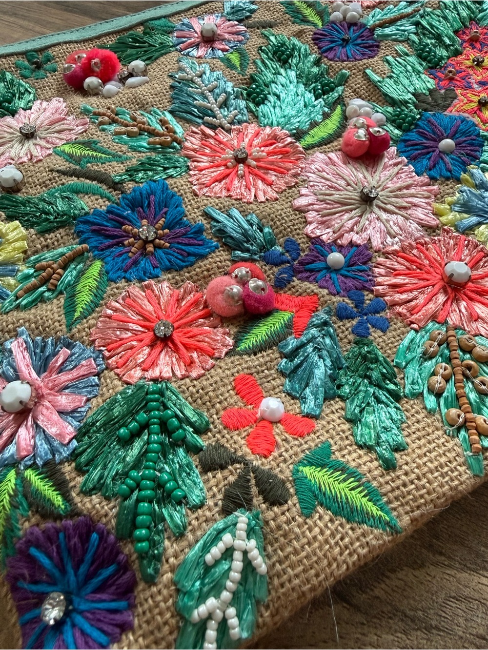 Star Mela Embroidered Floral Clutch - Picture 2 of 7